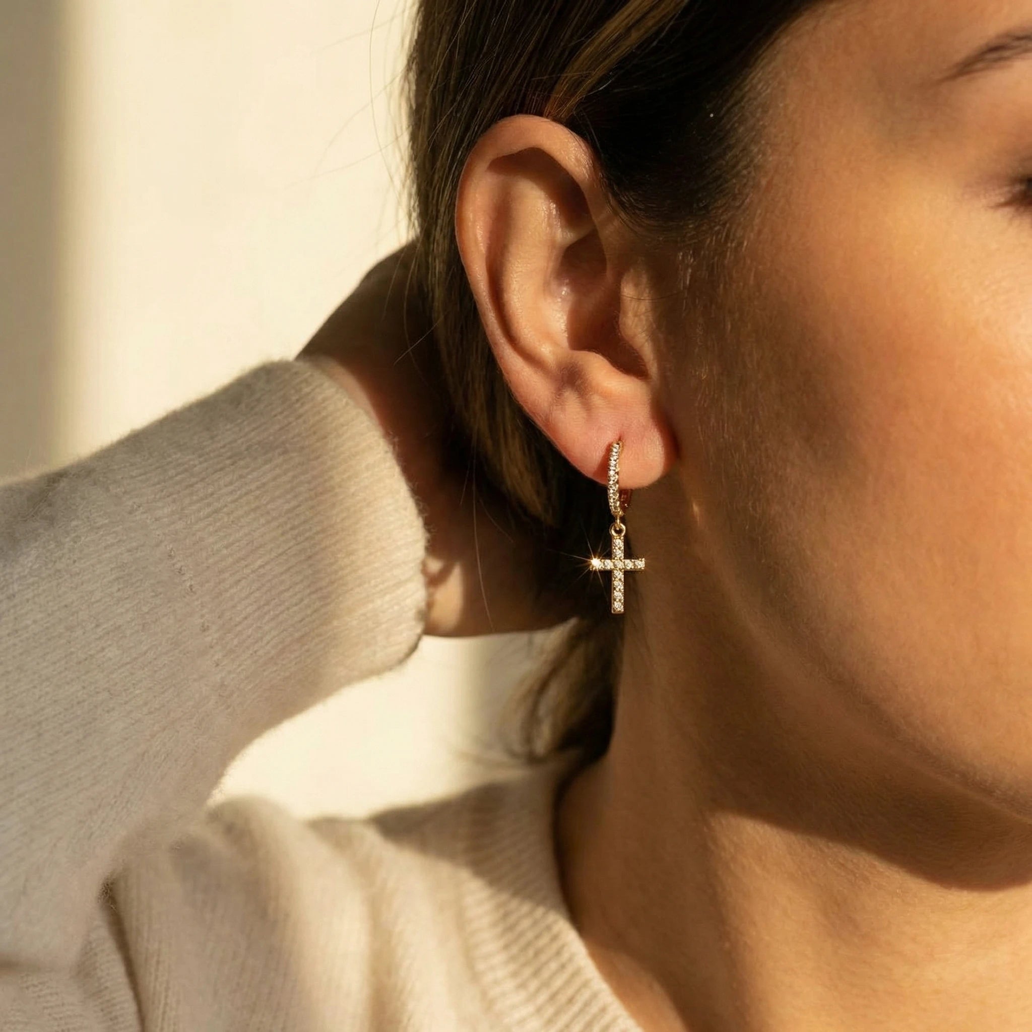 Cross Earrings image 2