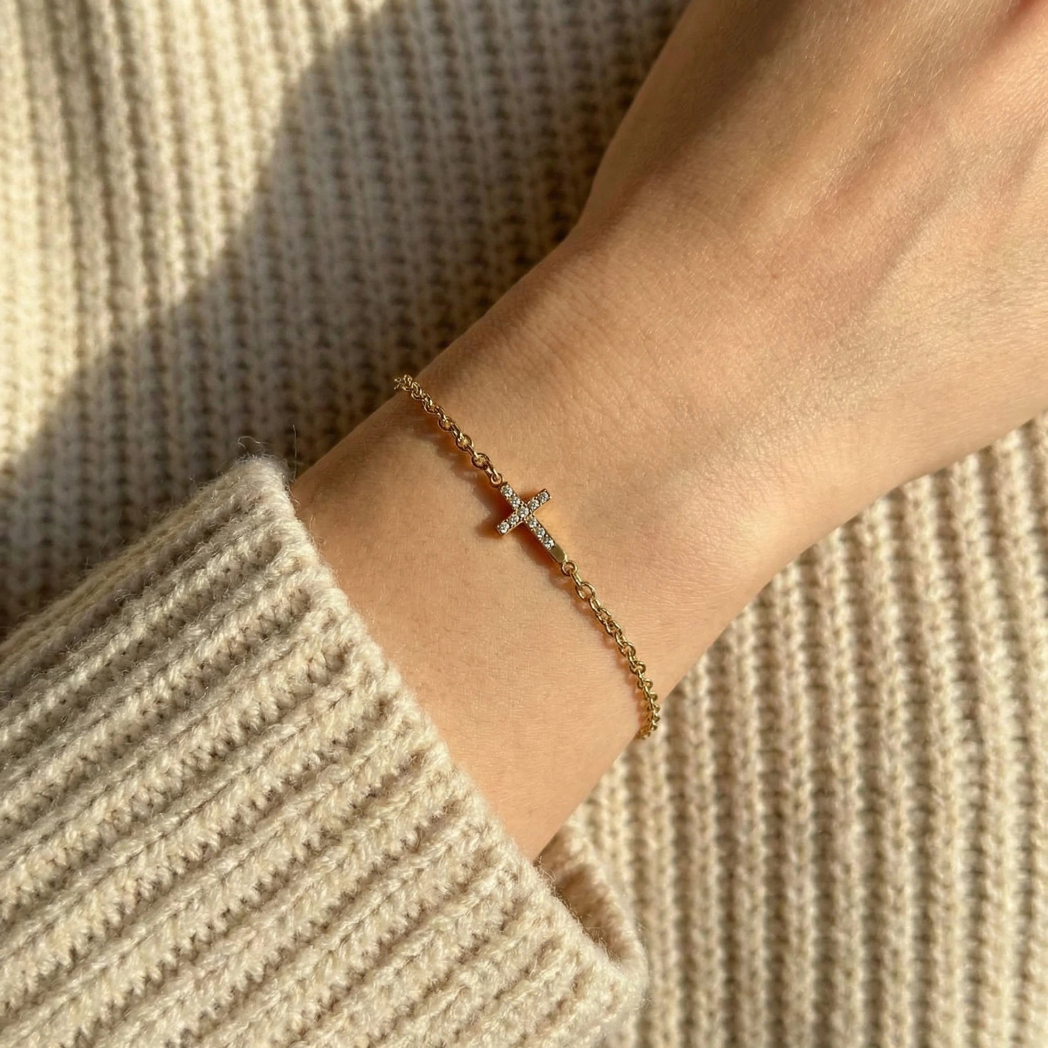 Sideways Cross Bracelet image 2